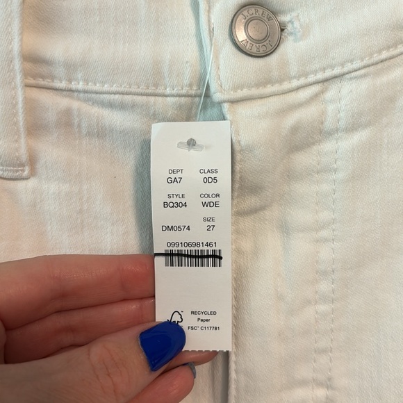NWT J. Crew 9" vintage slim-straight jean in white wash - Picture 9 of 13
